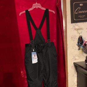 Mutusnow ski overalls, black, sz 3x, unisex, removable bib, velcro bib atttach